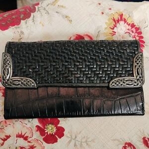 Elegant Black and Brown Women's Clutch